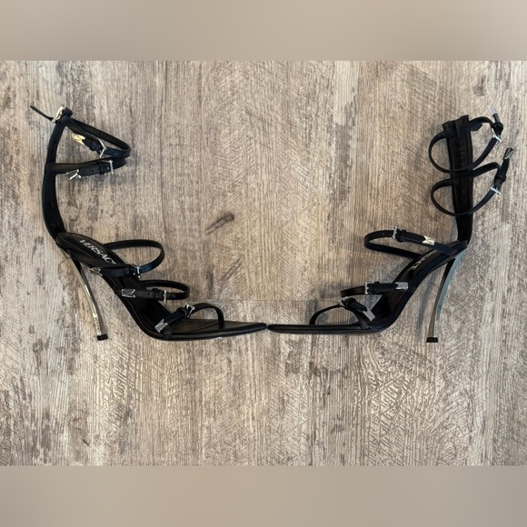 Versace Pinpoint Cage Multi-Strap Stiletto Heels - Picture 9 of 13